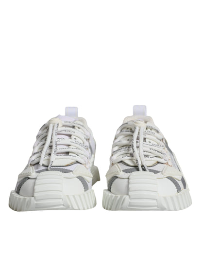 Dolce &amp; Gabbana White Lace Up Low Top NS1 Sneakers Shoes