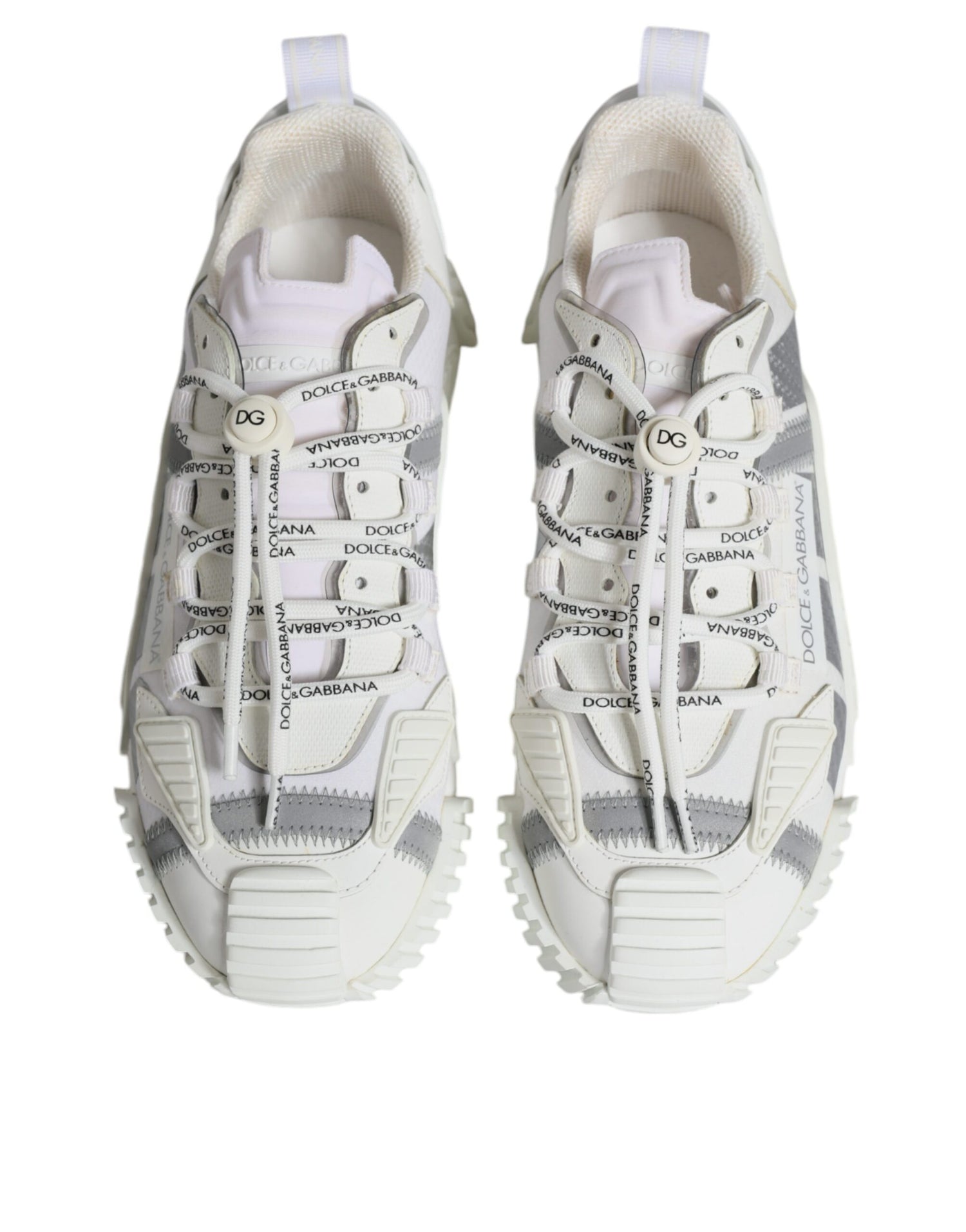 Dolce &amp; Gabbana White Lace Up Low Top NS1 Sneakers Shoes