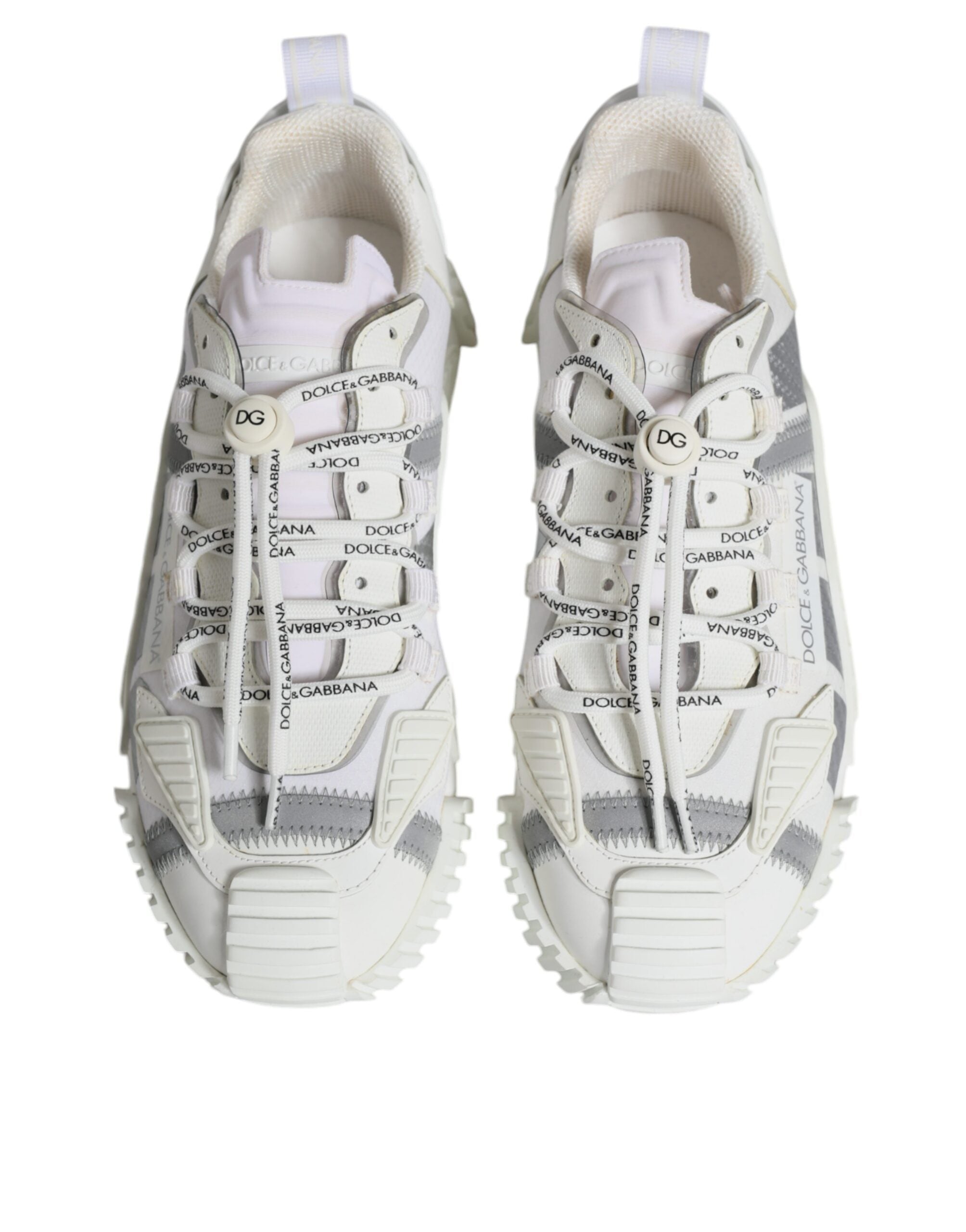 Dolce &amp; Gabbana White Lace Up Low Top NS1 Sneakers Shoes