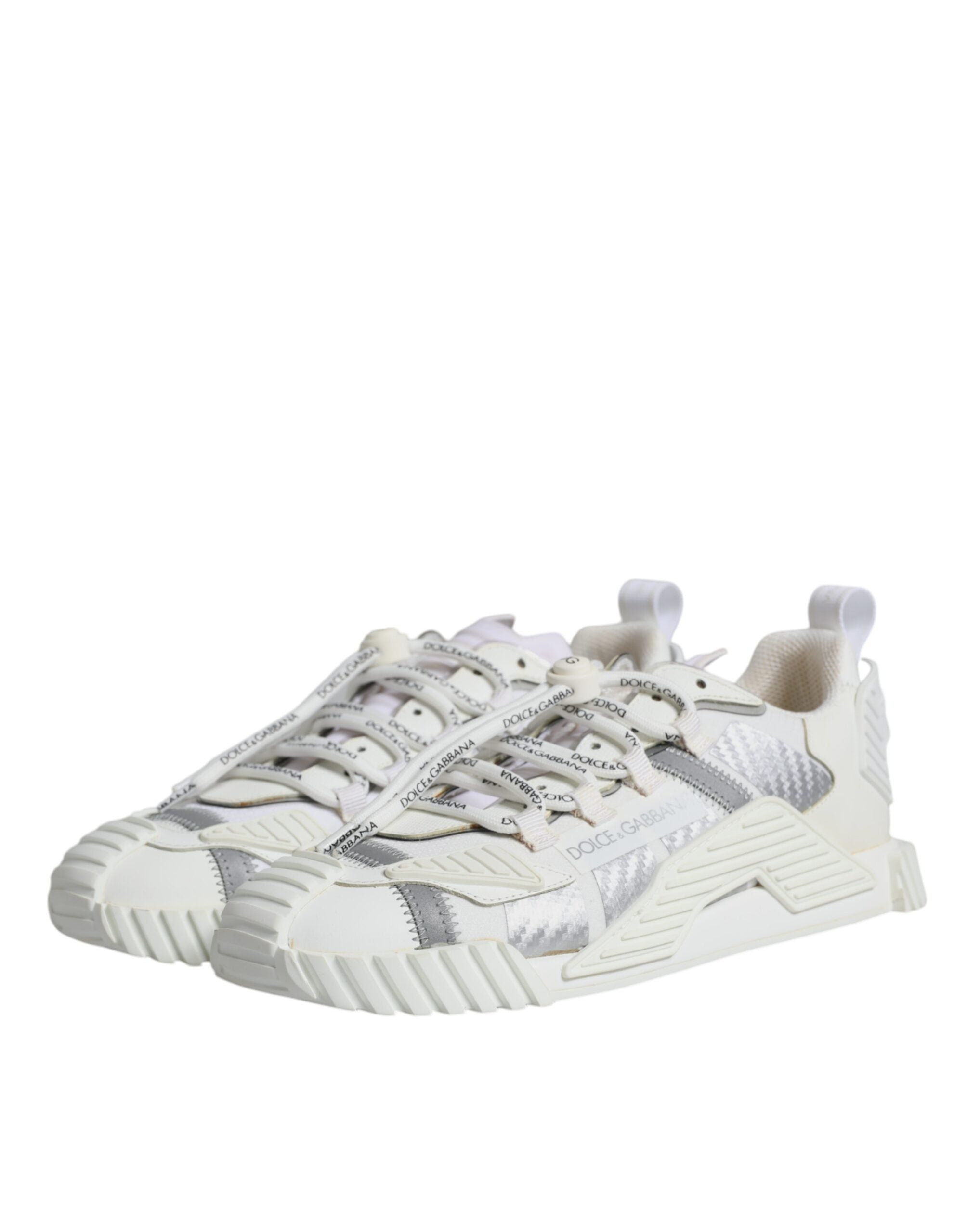 Dolce &amp; Gabbana White Lace Up Low Top NS1 Sneakers Shoes