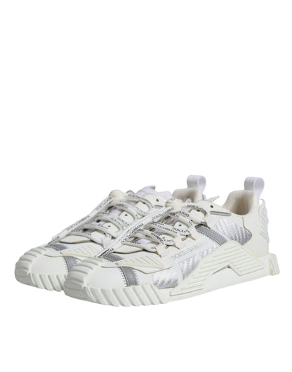 Dolce &amp; Gabbana White Lace Up Low Top NS1 Sneakers Shoes
