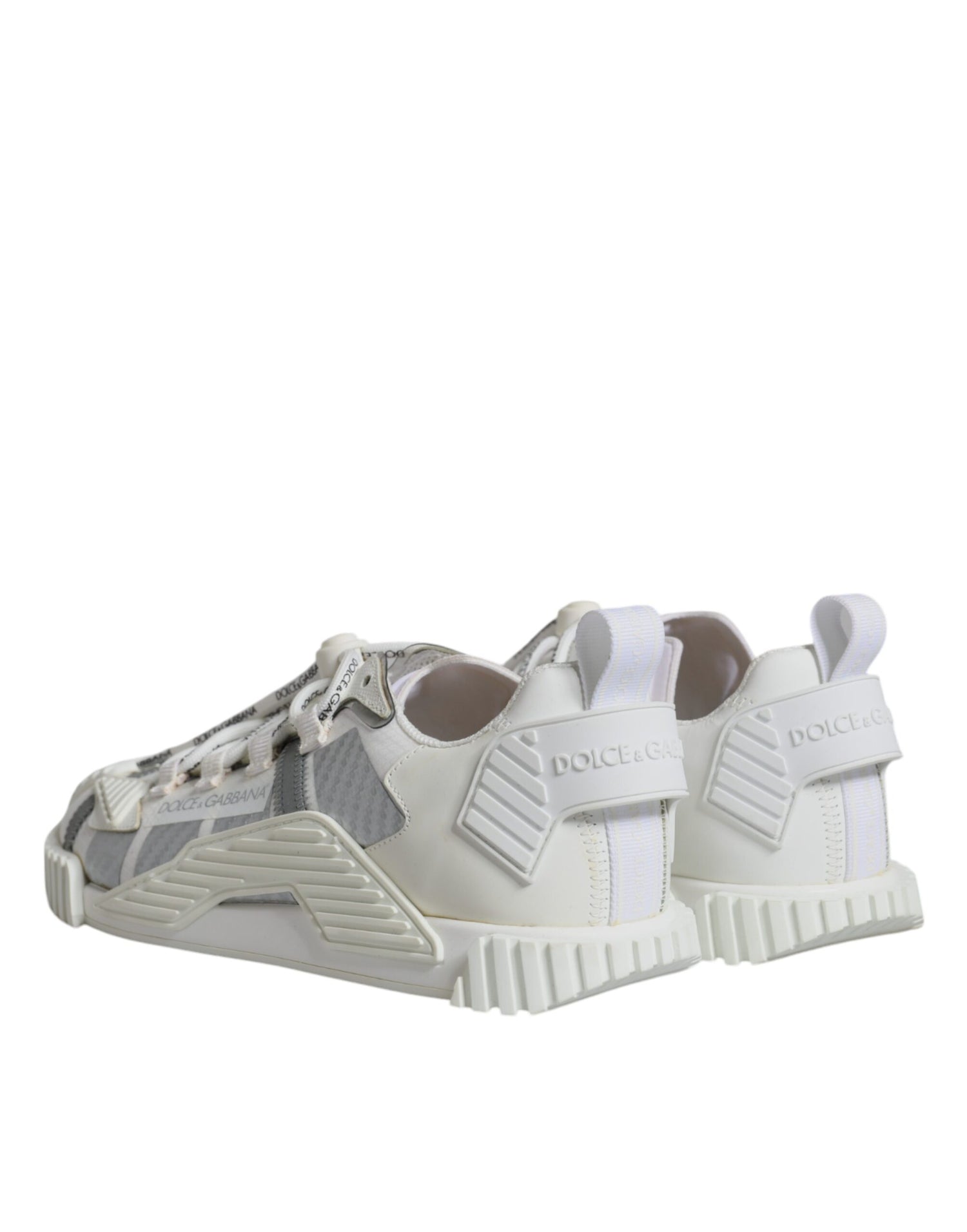 Dolce &amp; Gabbana White Lace Up Low Top NS1 Sneakers Shoes