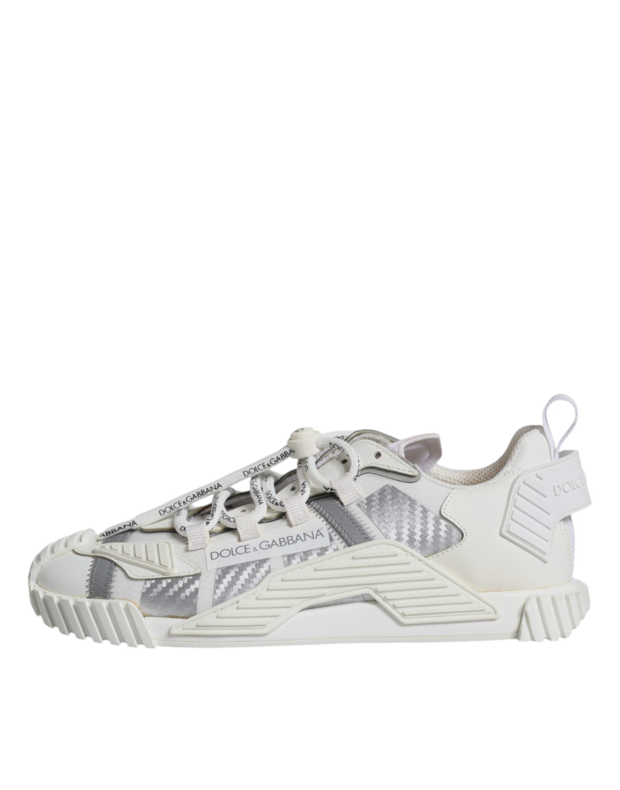 Dolce &amp; Gabbana White Lace Up Low Top NS1 Sneakers Shoes