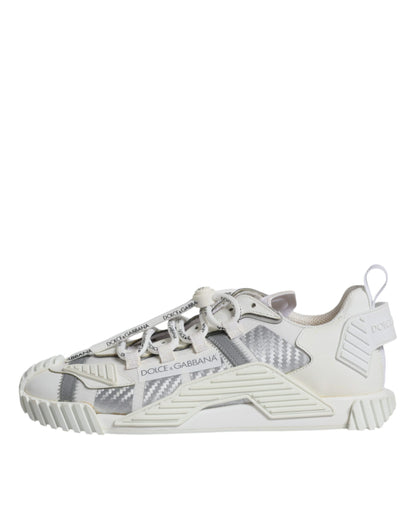 Dolce &amp; Gabbana White Lace Up Low Top NS1 Sneakers Shoes