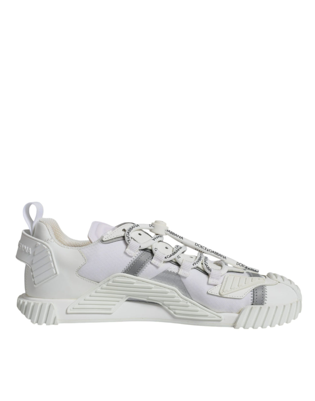 Dolce &amp; Gabbana White Lace Up Low Top NS1 Sneakers Shoes