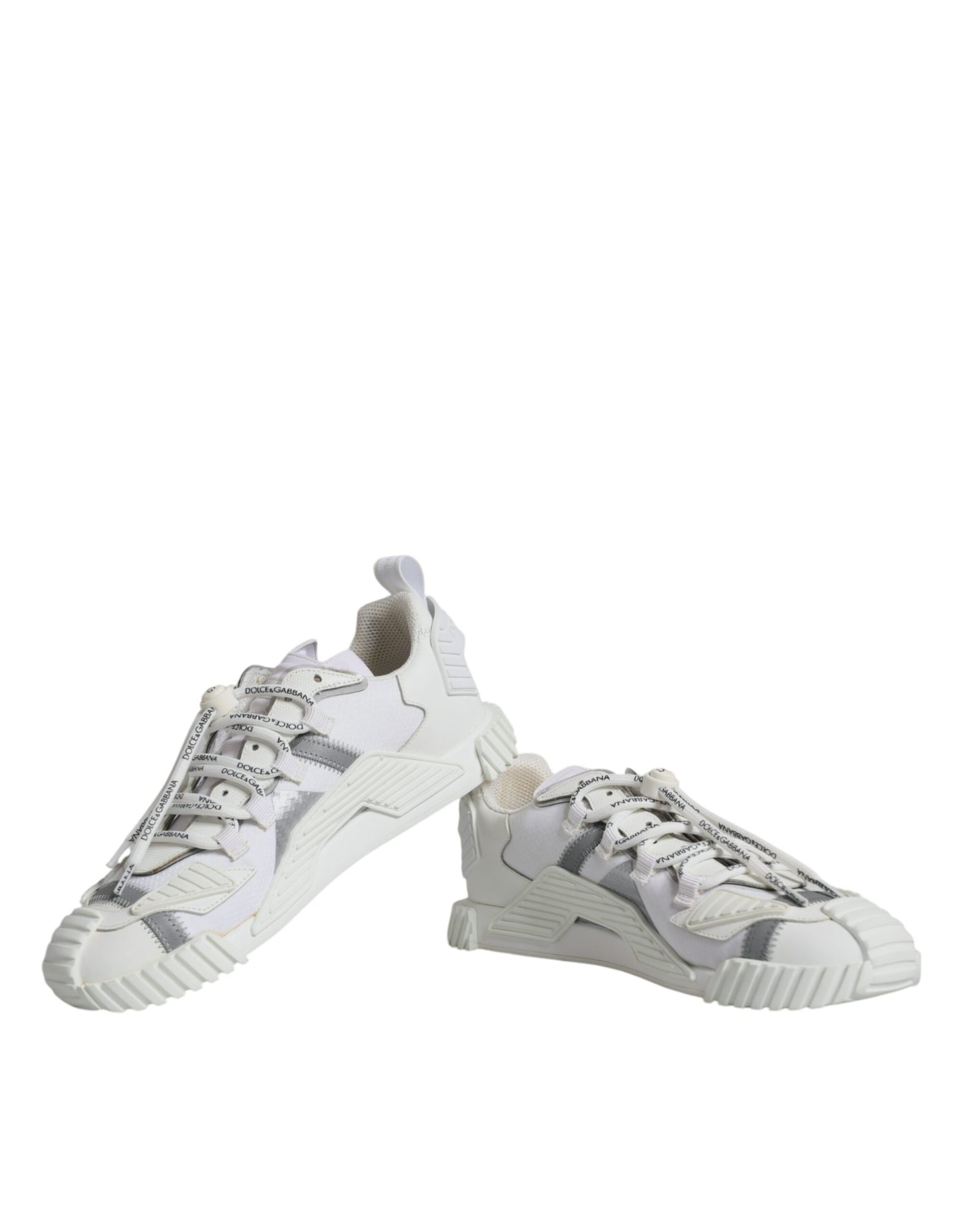 Dolce &amp; Gabbana White Lace Up Low Top NS1 Sneakers Shoes