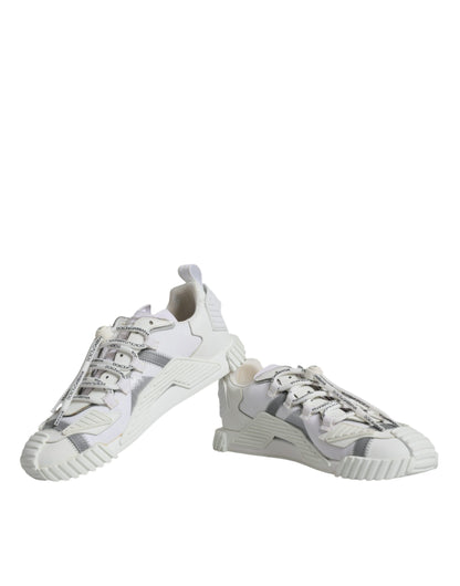 Dolce &amp; Gabbana White Lace Up Low Top NS1 Sneakers Shoes