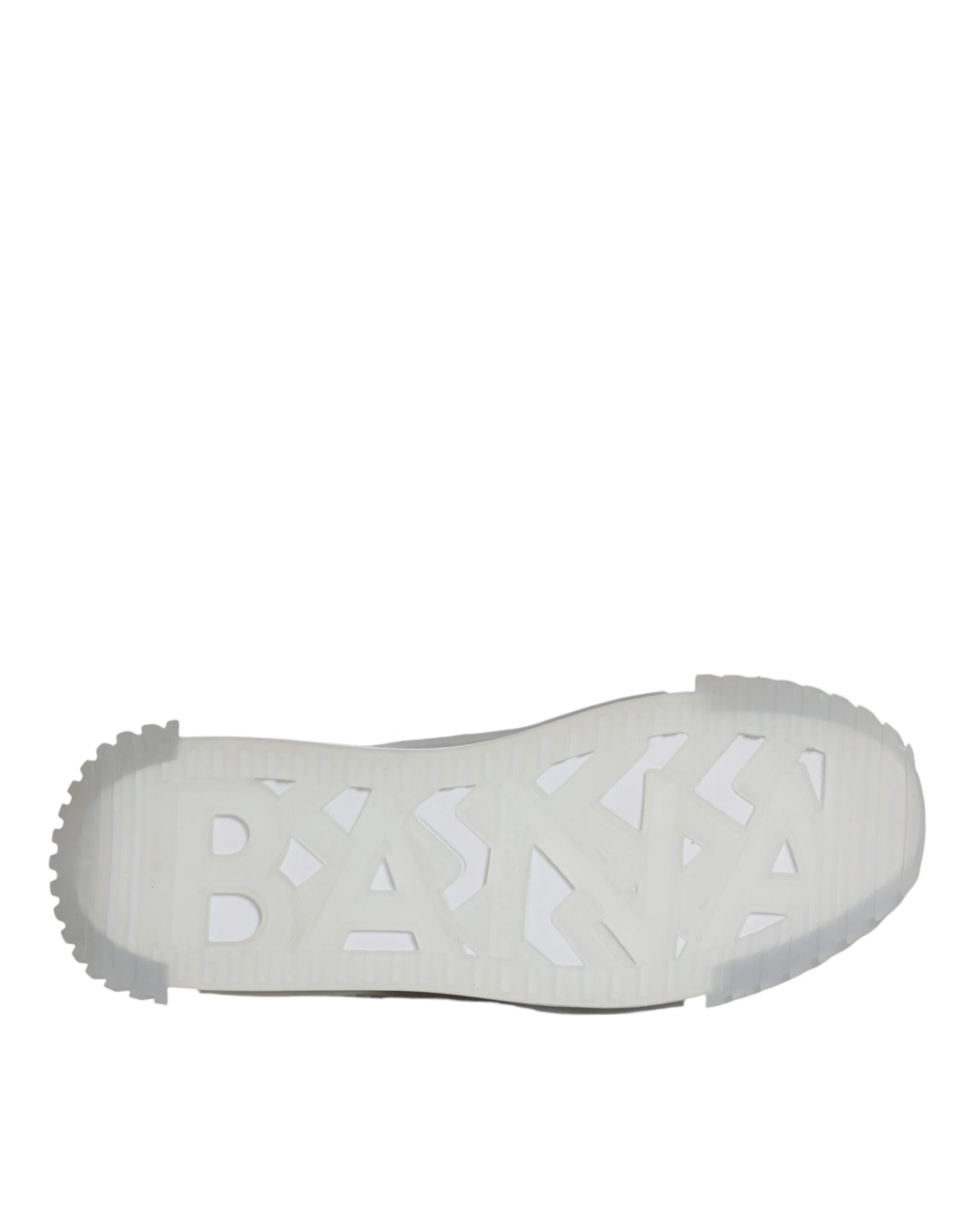 Dolce &amp; Gabbana White Silver Low Top NS1 Sneakers Shoes
