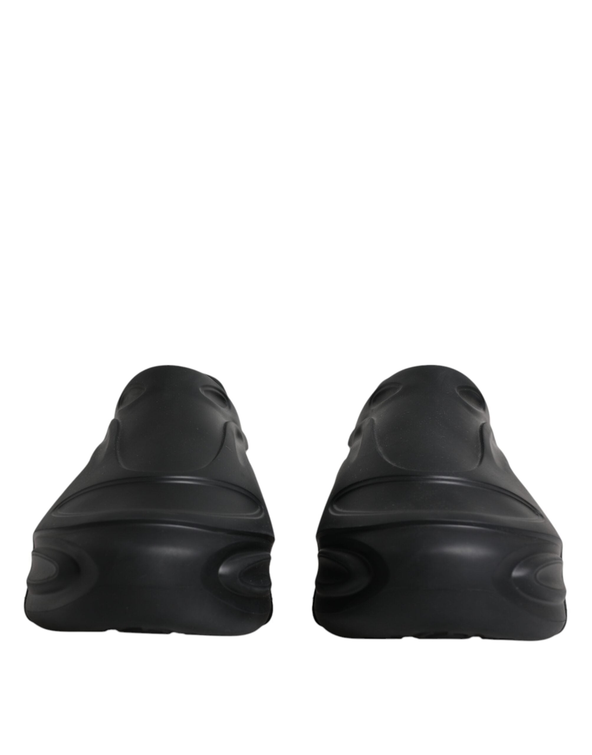 Dolce &amp; Gabbana Black Foiled Rubber Toy Low Top Sneakers Shoes