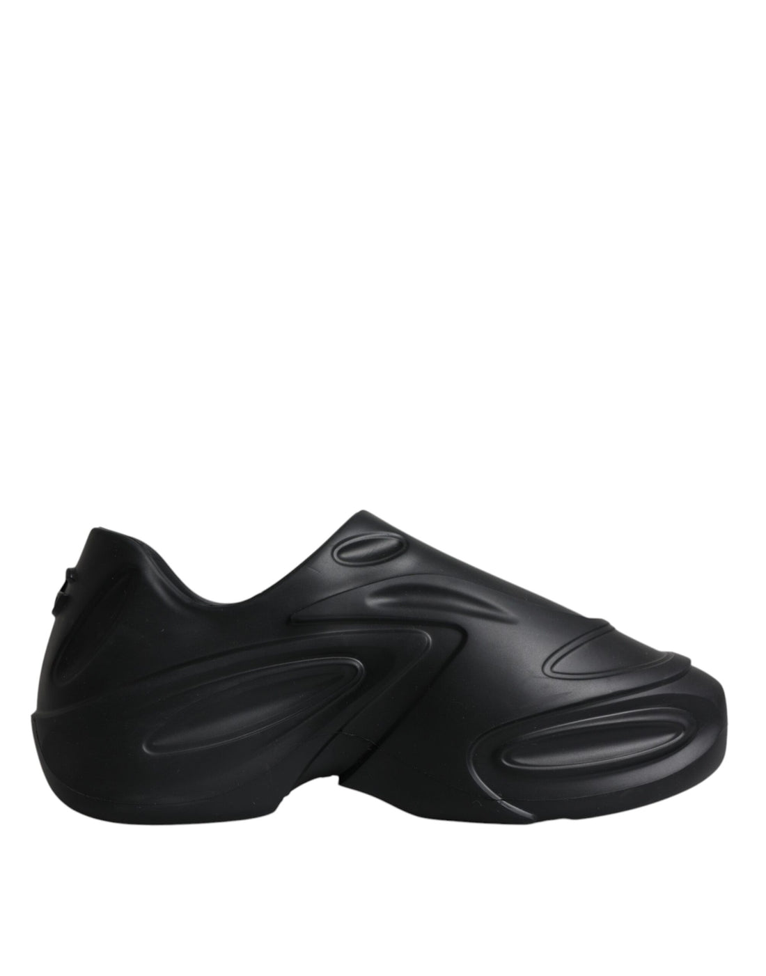 Dolce &amp; Gabbana Black Foiled Rubber Toy Low Top Sneakers Shoes