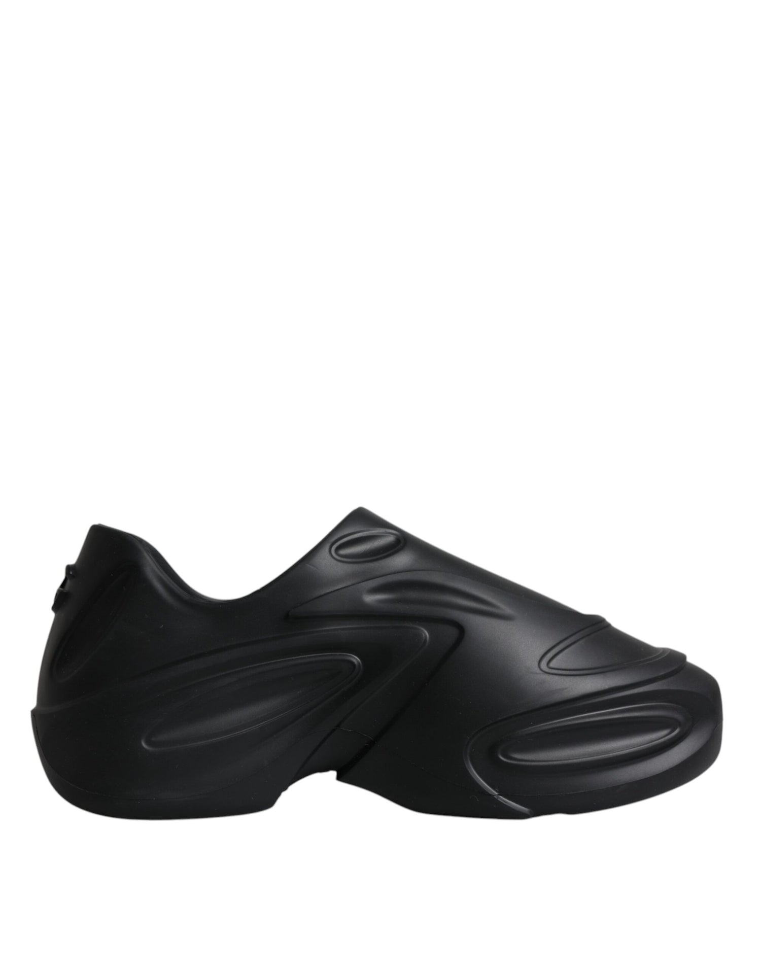 Dolce &amp; Gabbana Black Foiled Rubber Toy Low Top Sneakers Shoes
