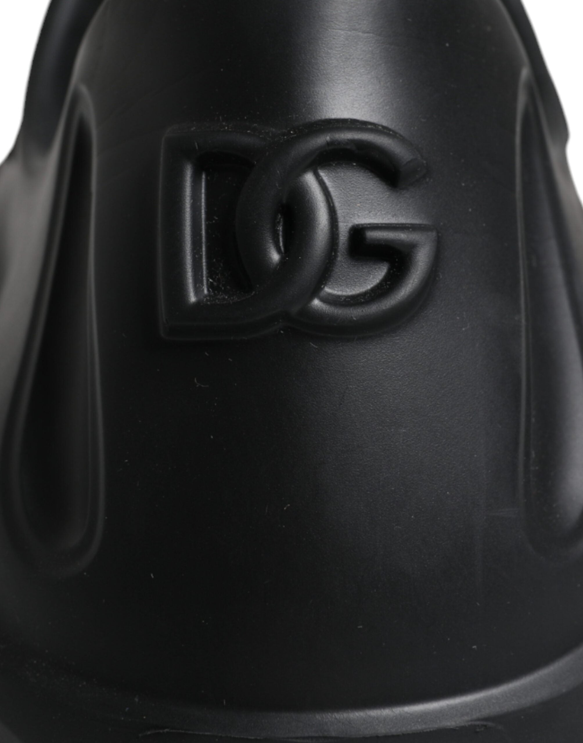 Dolce &amp; Gabbana Black Foiled Rubber Toy Low Top Sneakers Shoes