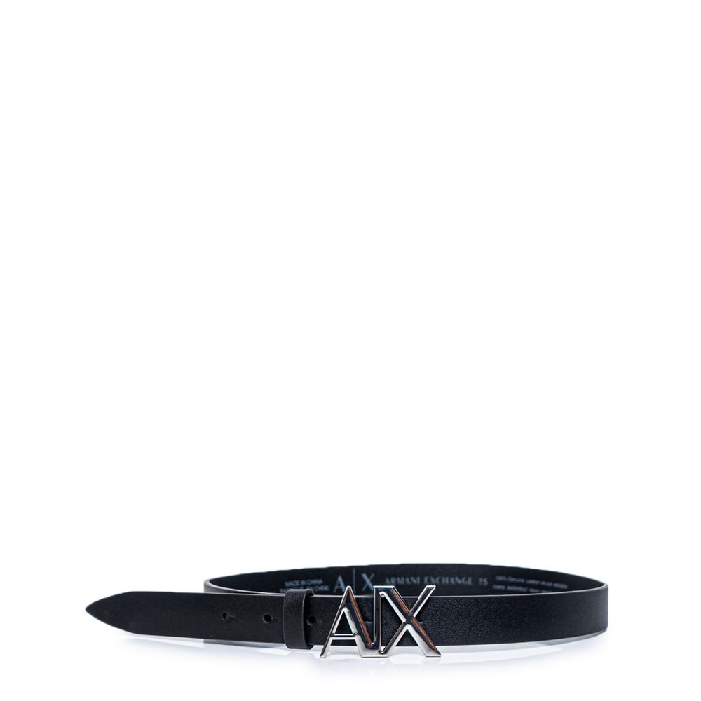 Armani Exchange svart läderbälte