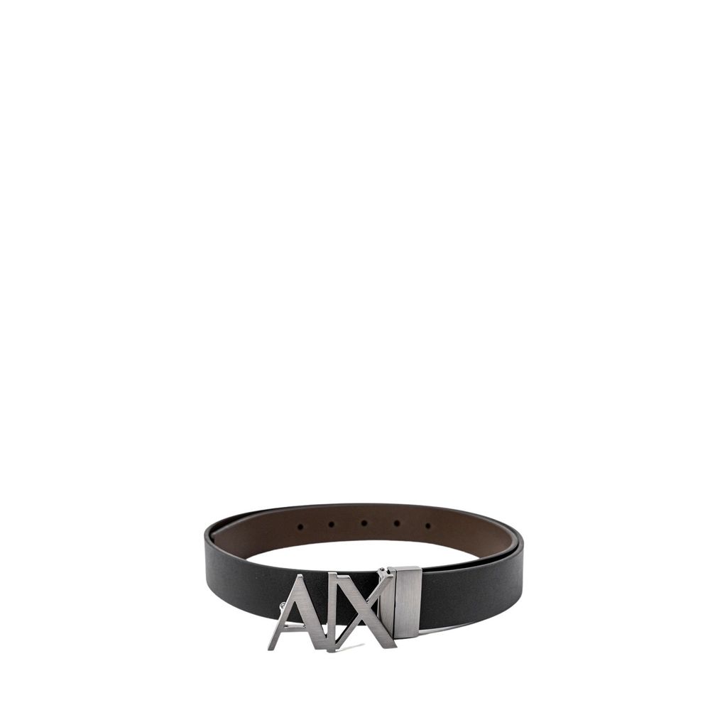 Armani Exchange svart läderbälte