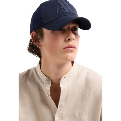 Armani Exchange Blå Polyesterkepsar Basebollkeps