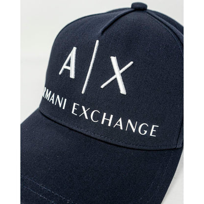 Armani Exchange blå bomullskeps basebollkeps