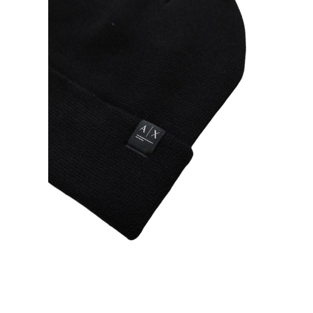 Armani Exchange svarta polyesterkepsar basebollkeps
