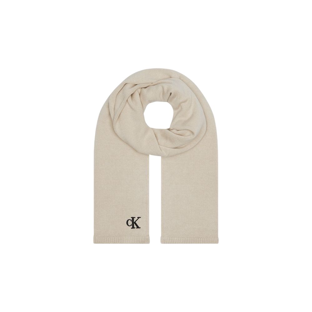 Calvin Klein Beige bomullshalsduk