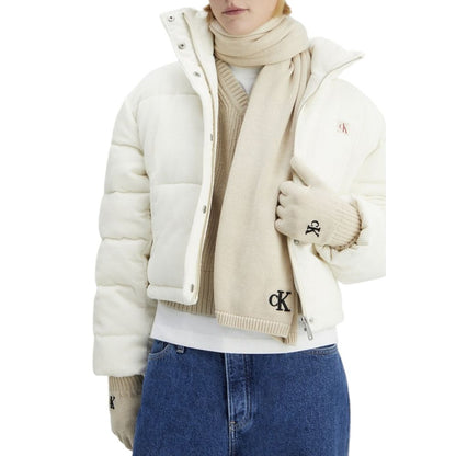 Calvin Klein Beige bomullshalsduk