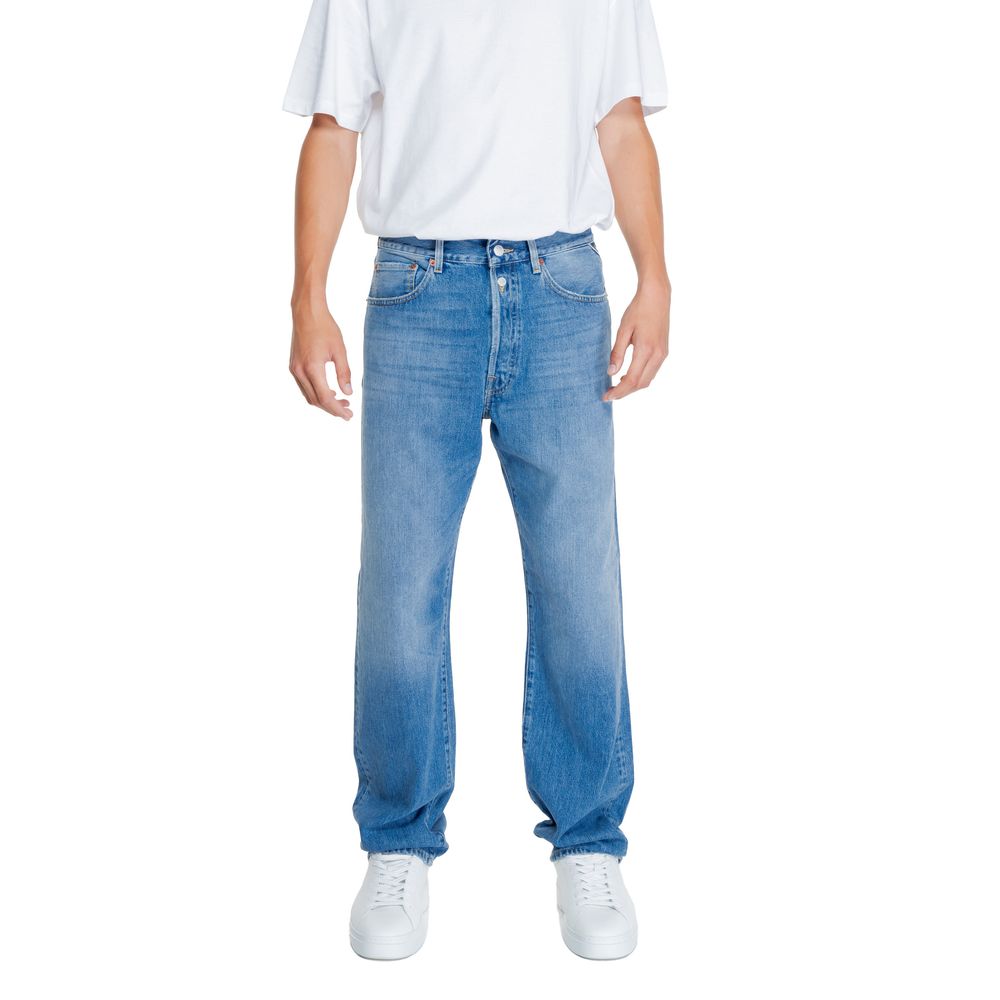 Replay Blå Bomull Jeans Med Avslappnad Passform