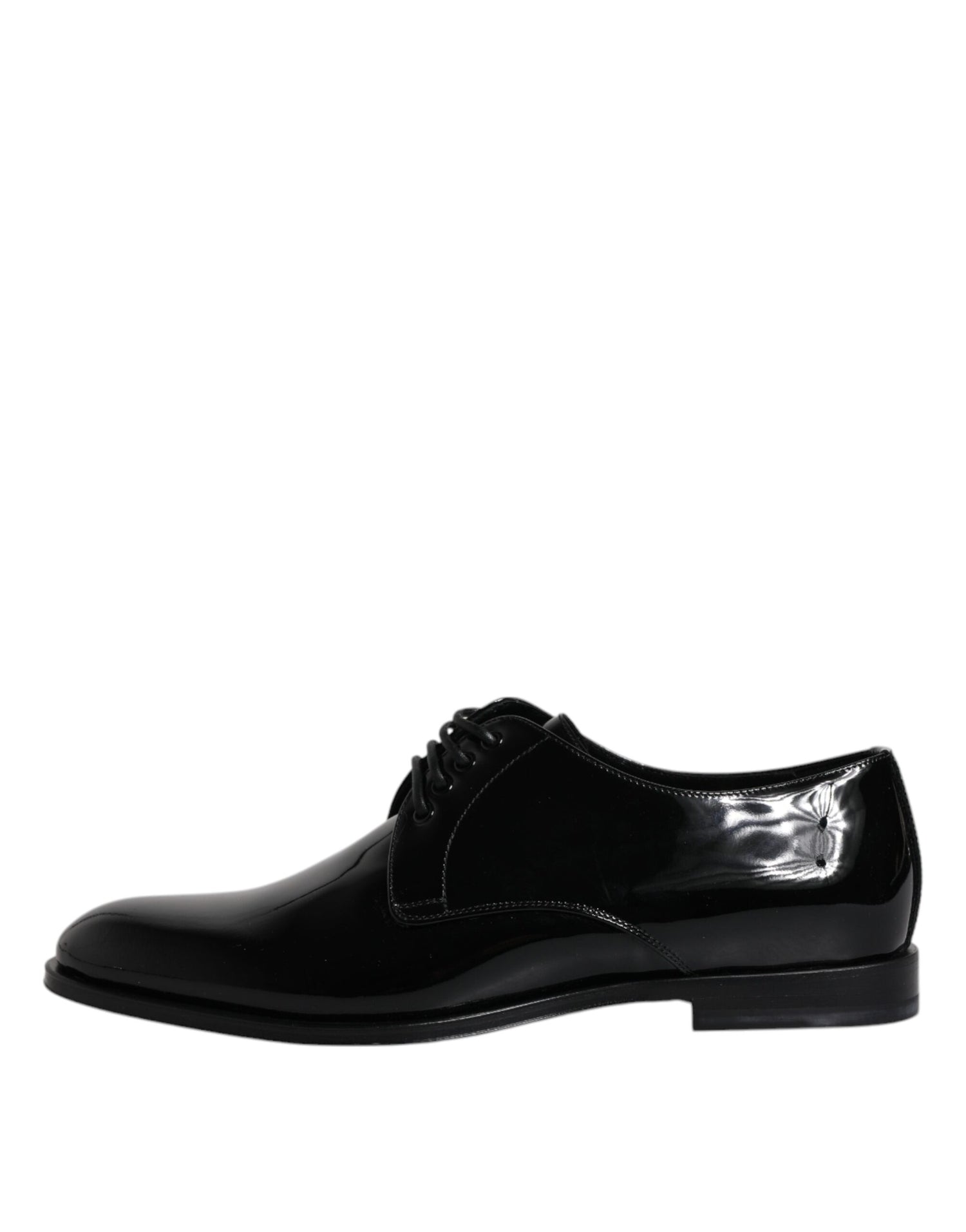 Dolce &amp;amp; Gabbana Svarta Derby-skor i lackläder
