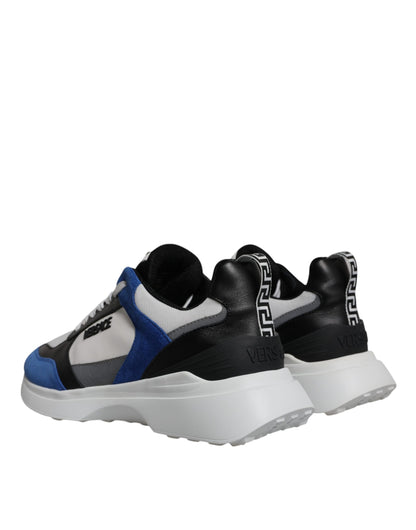 Versace Flerfärgad Canvas Quad Fabric Medusa Låga Sneakers Skor