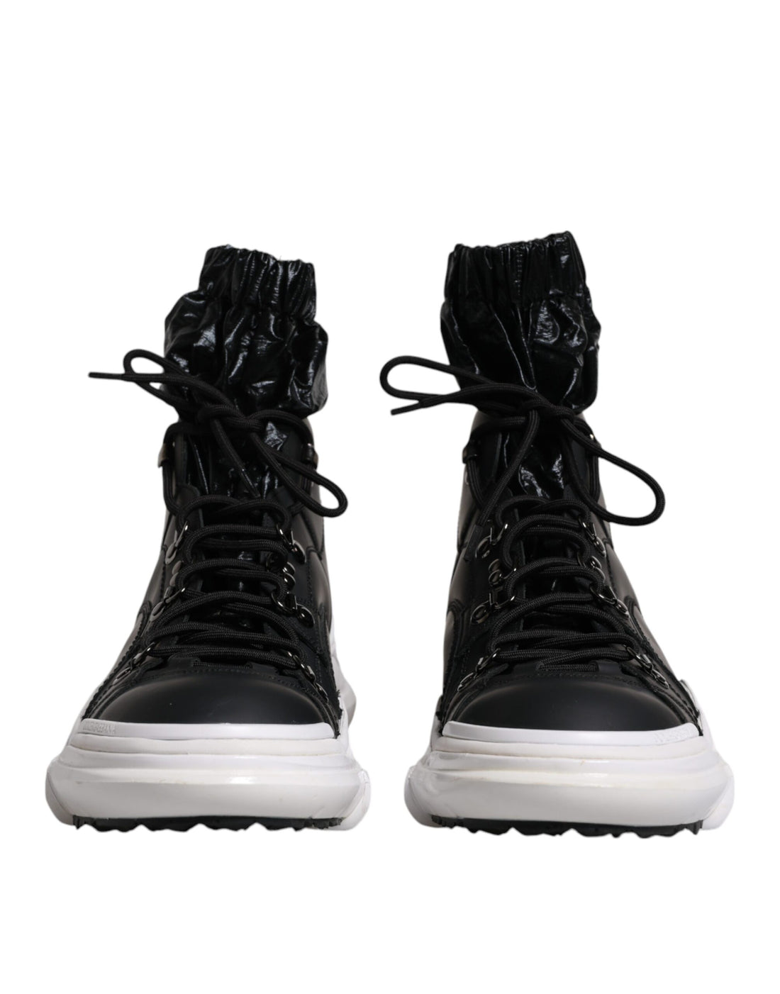 Dolce &amp;amp; Gabbana Svarta Nylon Galileo Höga Sneakers Skor