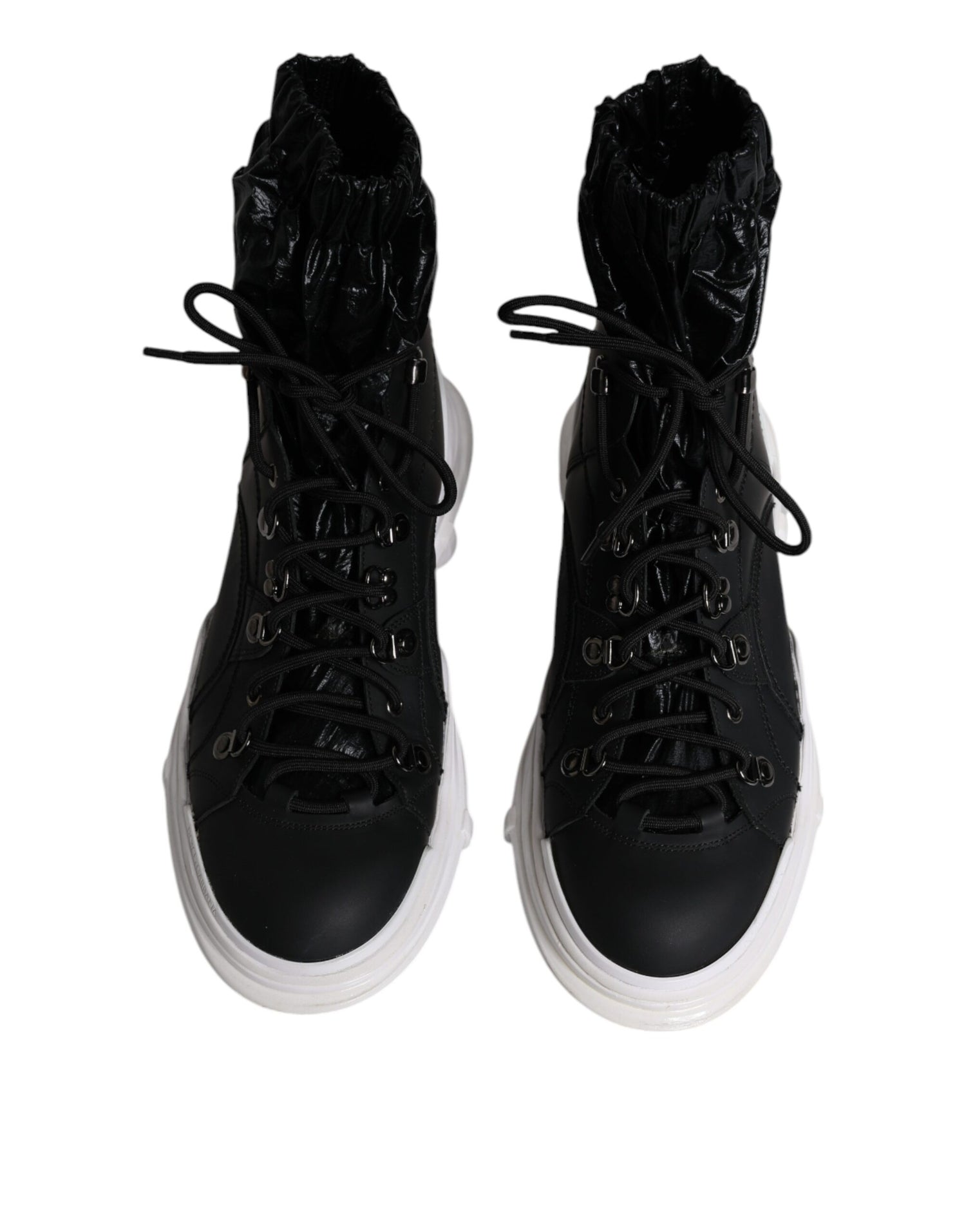 Dolce &amp;amp; Gabbana Svarta Nylon Galileo Höga Sneakers Skor