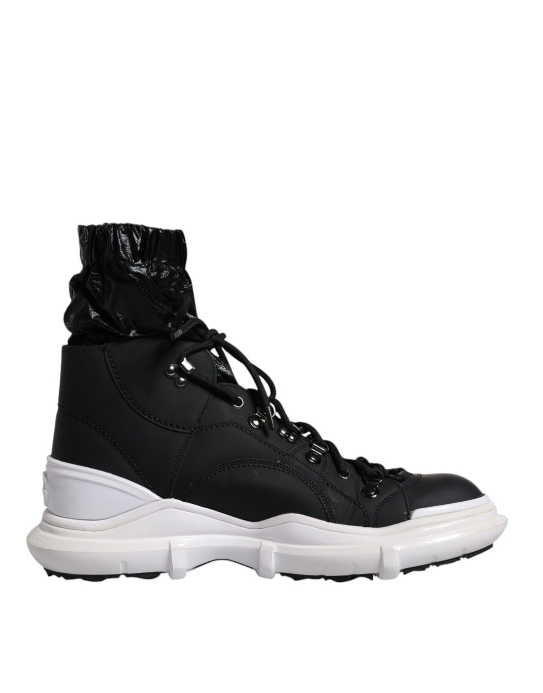 Dolce &amp;amp; Gabbana Svarta Nylon Galileo Höga Sneakers Skor