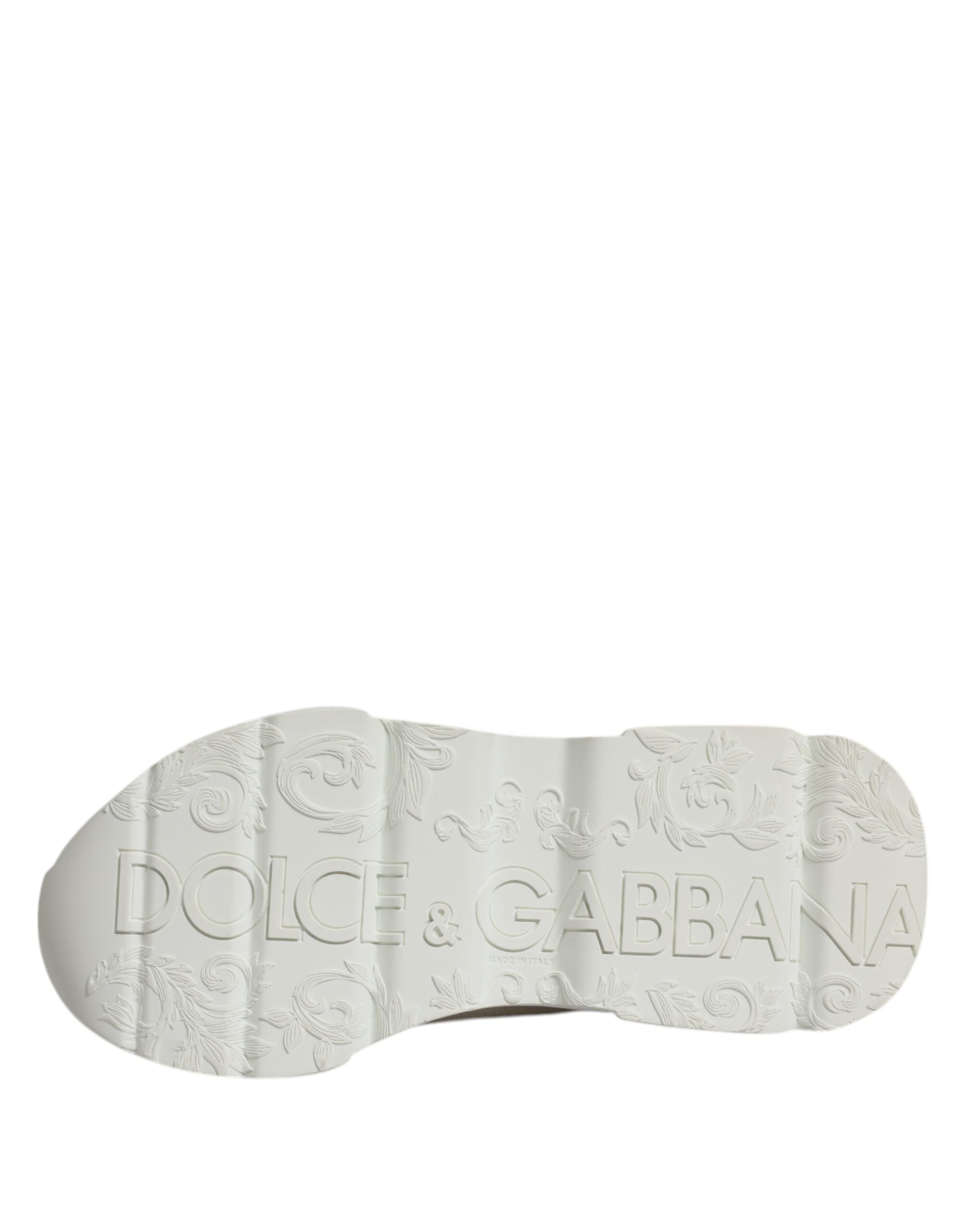 Dolce &amp;amp; Gabbana Vita Läder Daymaster Låga Sneakers Skor