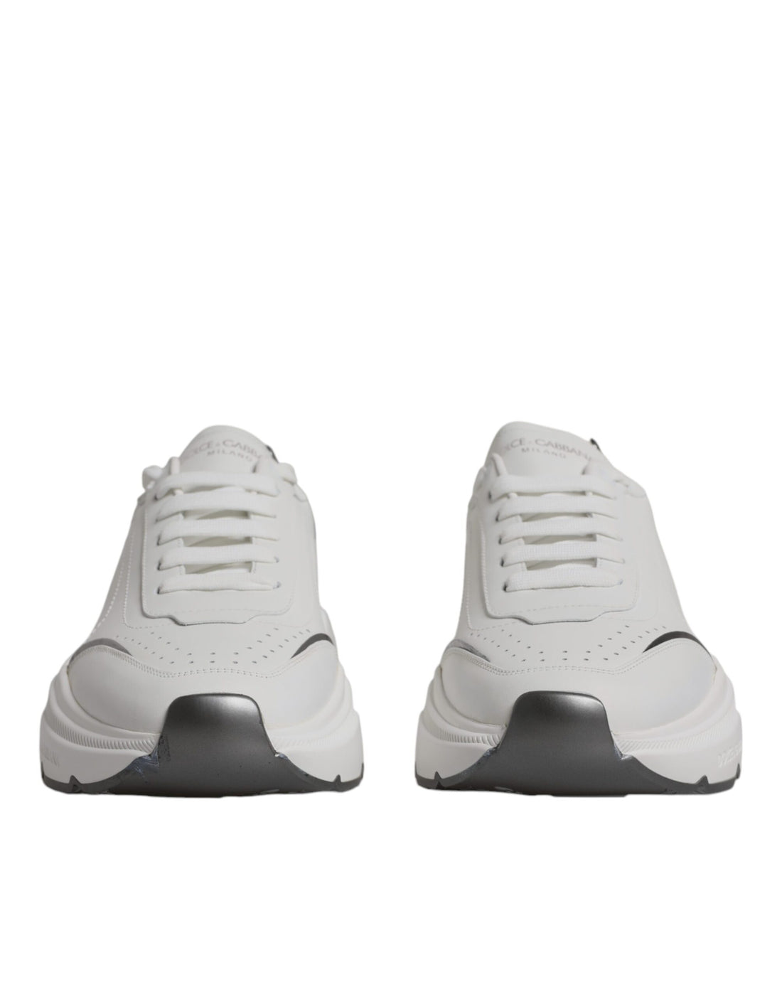 Dolce &amp;amp; Gabbana Vita Silver Daymaster Lädersneakers Skor
