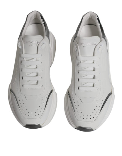 Dolce &amp;amp; Gabbana Vita Silver Daymaster Lädersneakers Skor