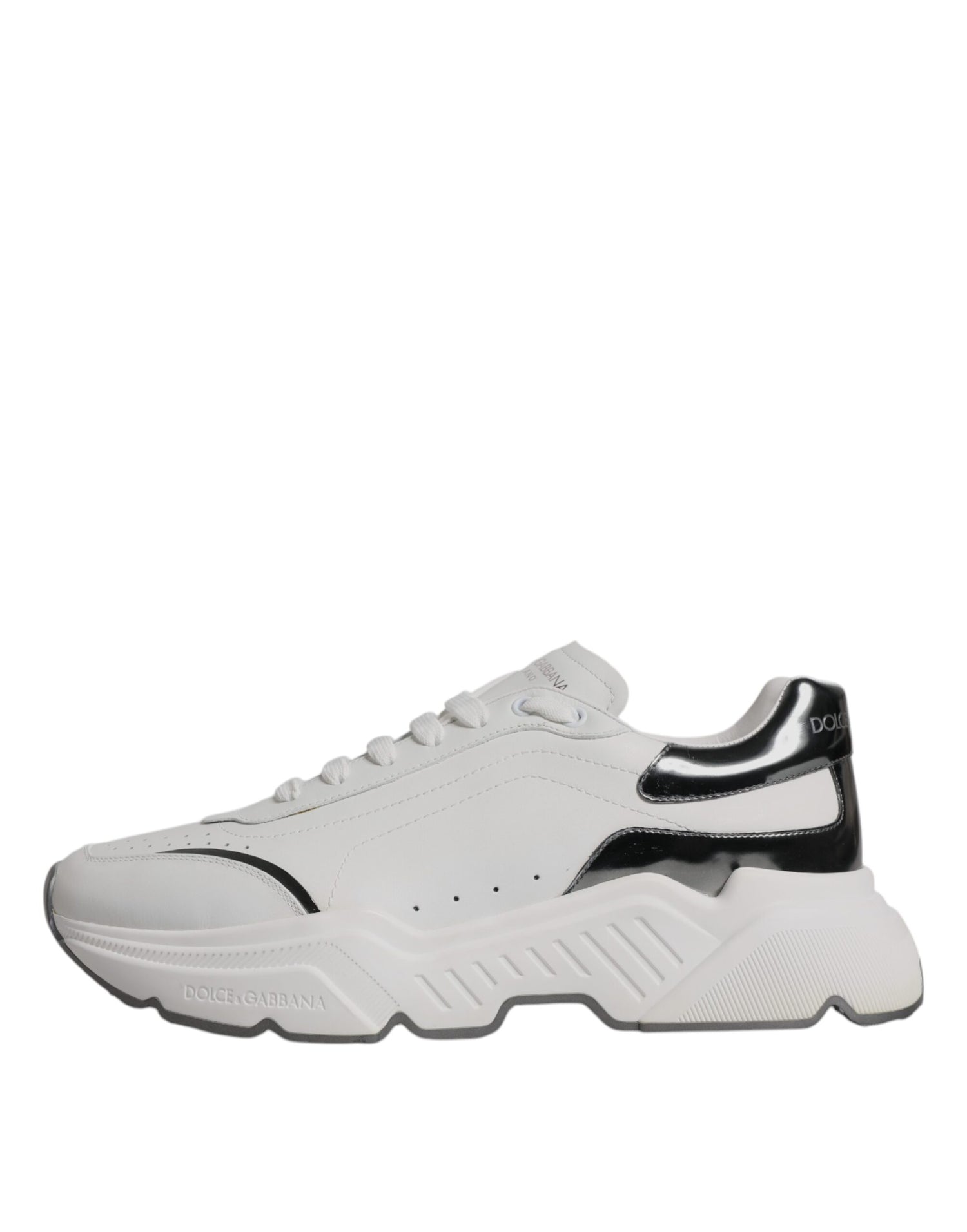 Dolce &amp;amp; Gabbana Vita Silver Daymaster Lädersneakers Skor