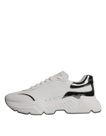 Dolce &amp;amp; Gabbana Vita Silver Daymaster Lädersneakers Skor