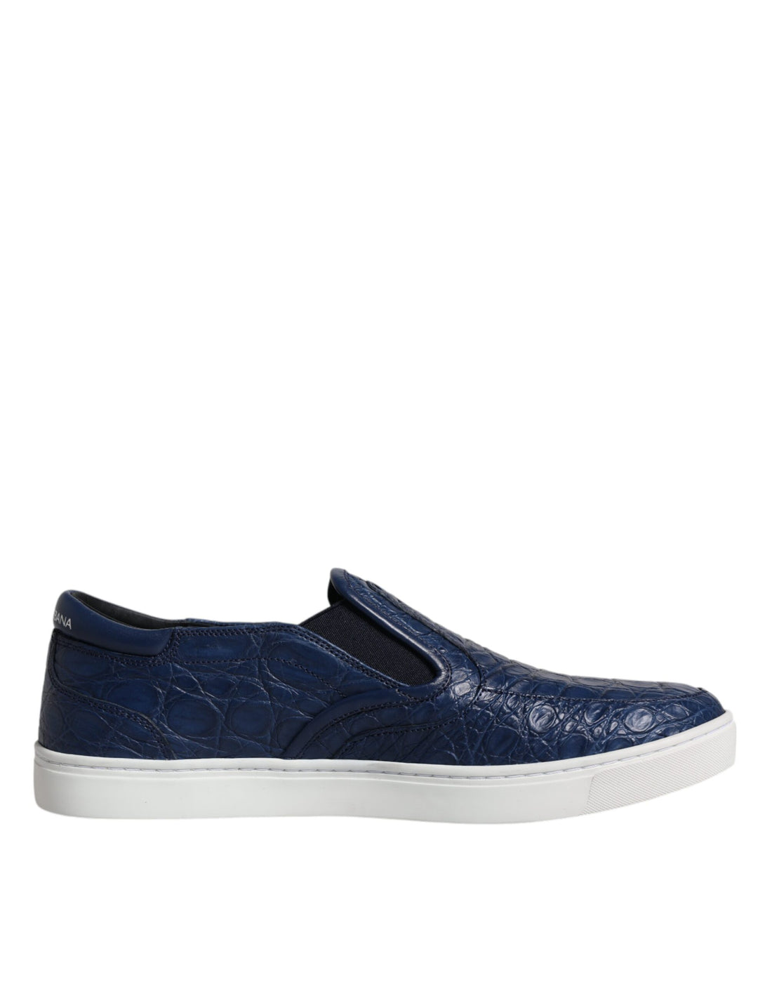 Dolce &amp;amp; Gabbana Blå Krokodil Exotisk Läder Herr Sneakers Skor