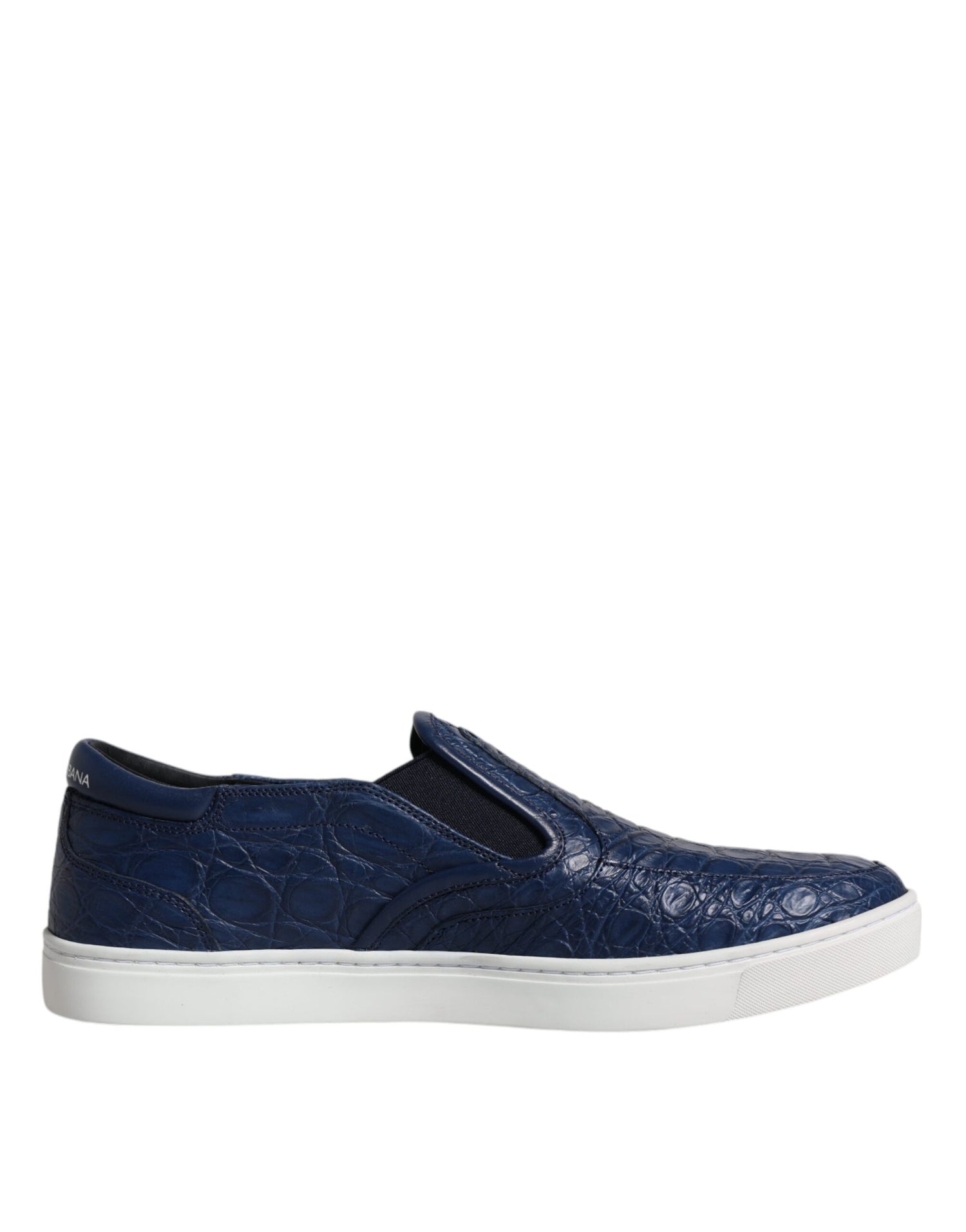 Dolce &amp;amp; Gabbana Blå Krokodil Exotisk Läder Herr Sneakers Skor