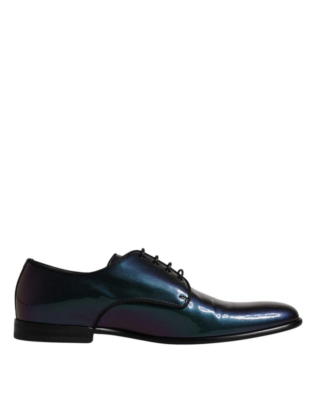 Dolce &amp;amp; Gabbana Peacock Lackskinn Derby Herrskor