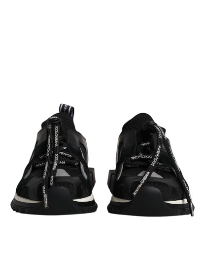 Dolce &amp;amp; Gabbana Svarta Vita Logotyp Sorrento Herr Sneakers Skor