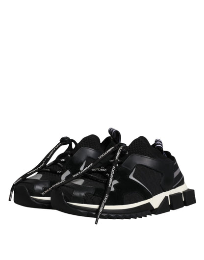 Dolce &amp;amp; Gabbana Svarta Vita Logotyp Sorrento Herr Sneakers Skor