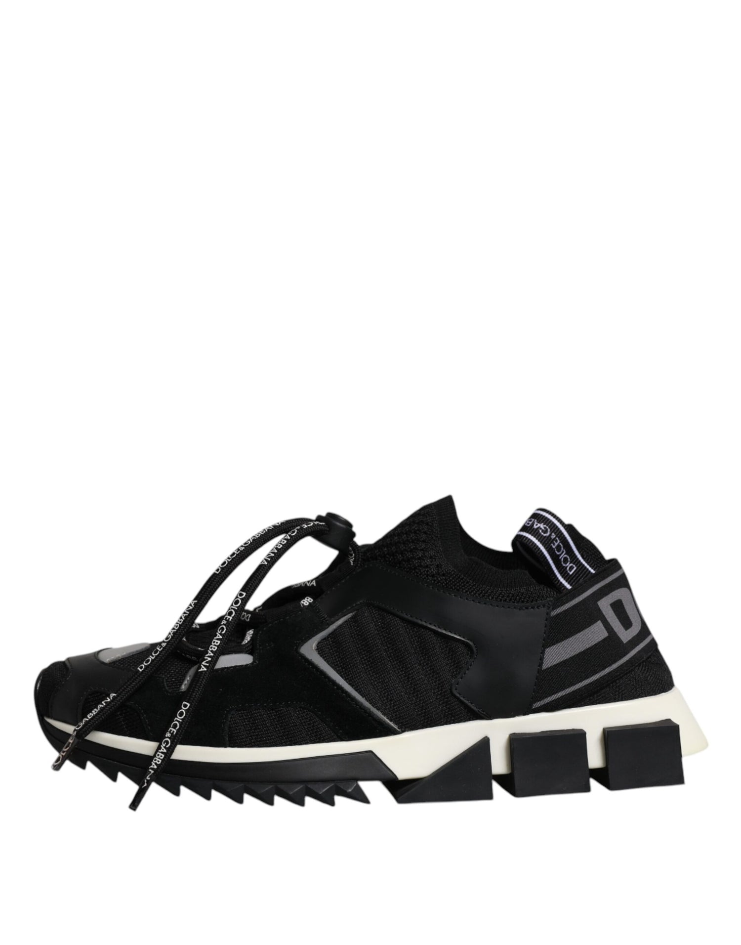 Dolce &amp;amp; Gabbana Svarta Vita Logotyp Sorrento Herr Sneakers Skor