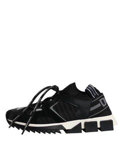 Dolce &amp;amp; Gabbana Svarta Vita Logotyp Sorrento Herr Sneakers Skor