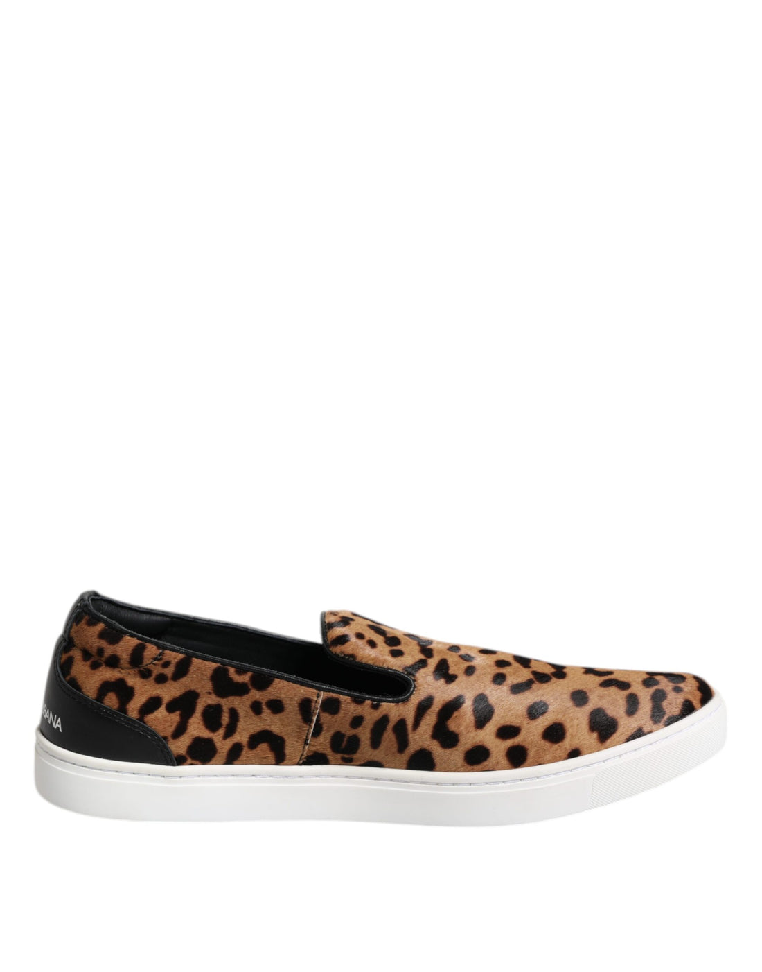 Dolce &amp;amp; Gabbana Brun Kalvskinnspäls Leopard Herr Sneakers Skor
