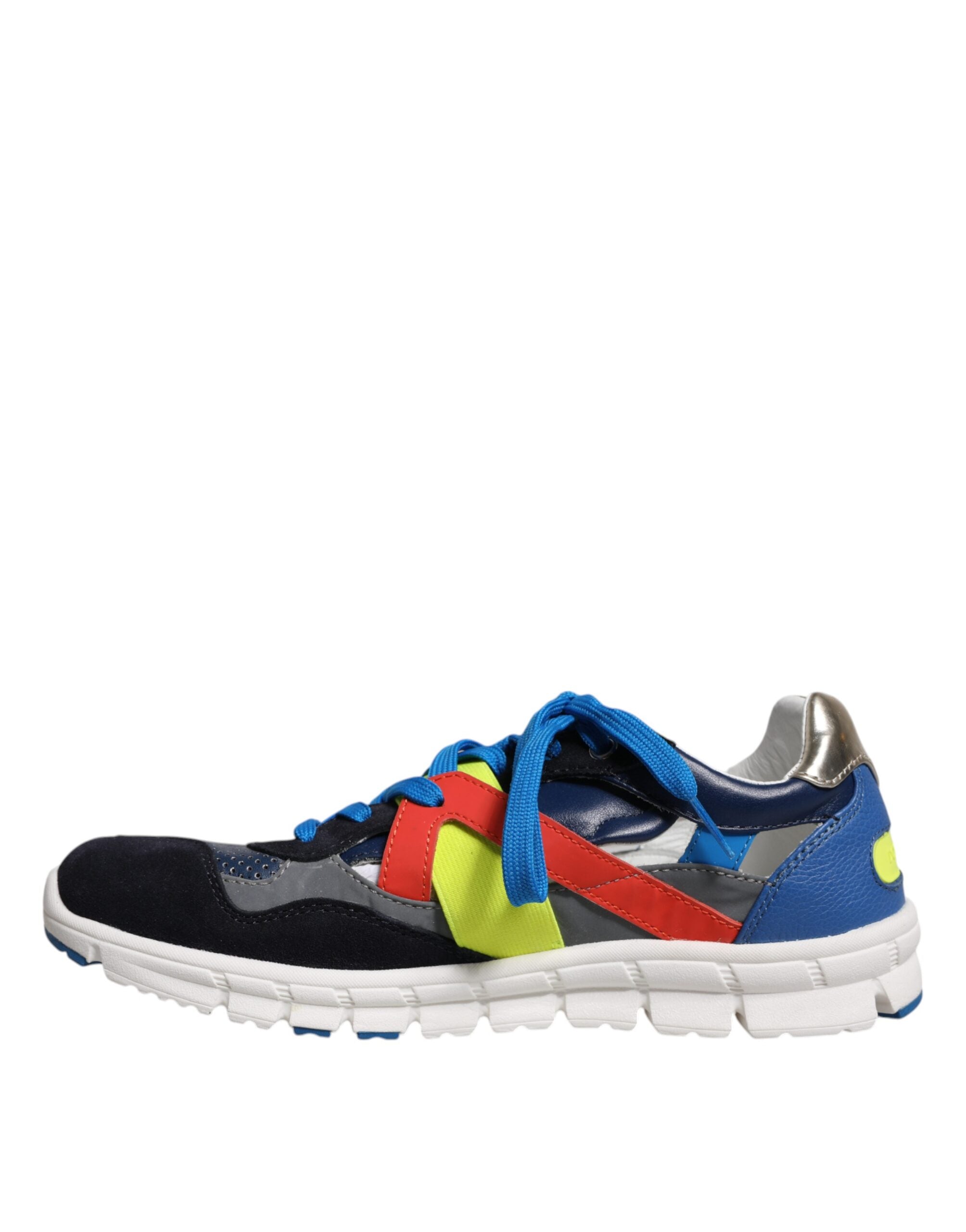 Dolce &amp;amp; Gabbana Låga Sneakers i Läder och Mocka i Flerfärg