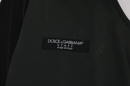 Dolce &amp;amp; Gabbana Svart STAFF Bomullsrandigt Väst