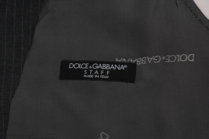 Dolce &amp;amp; Gabbana Grå STAFF Randig Bomullsväst