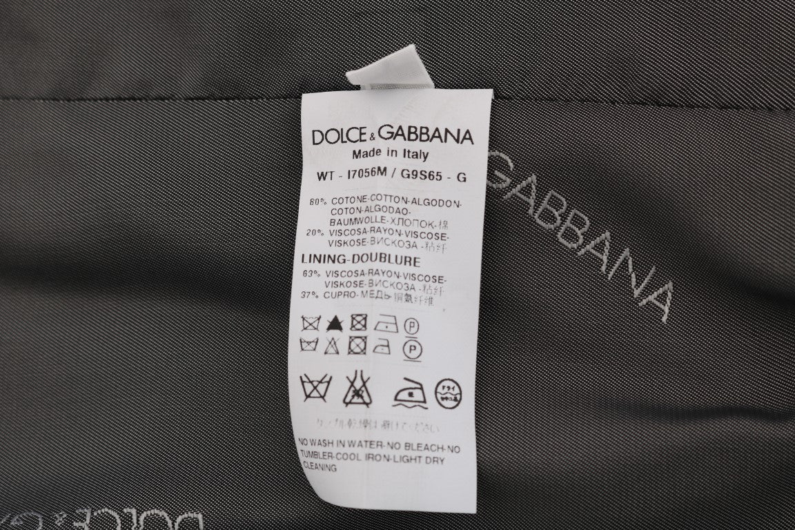 Dolce &amp;amp; Gabbana Grå STAFF Randig Bomullsväst
