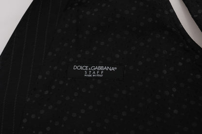 Dolce &amp;amp; Gabbana Grå STAFF Randig Bomullsväst