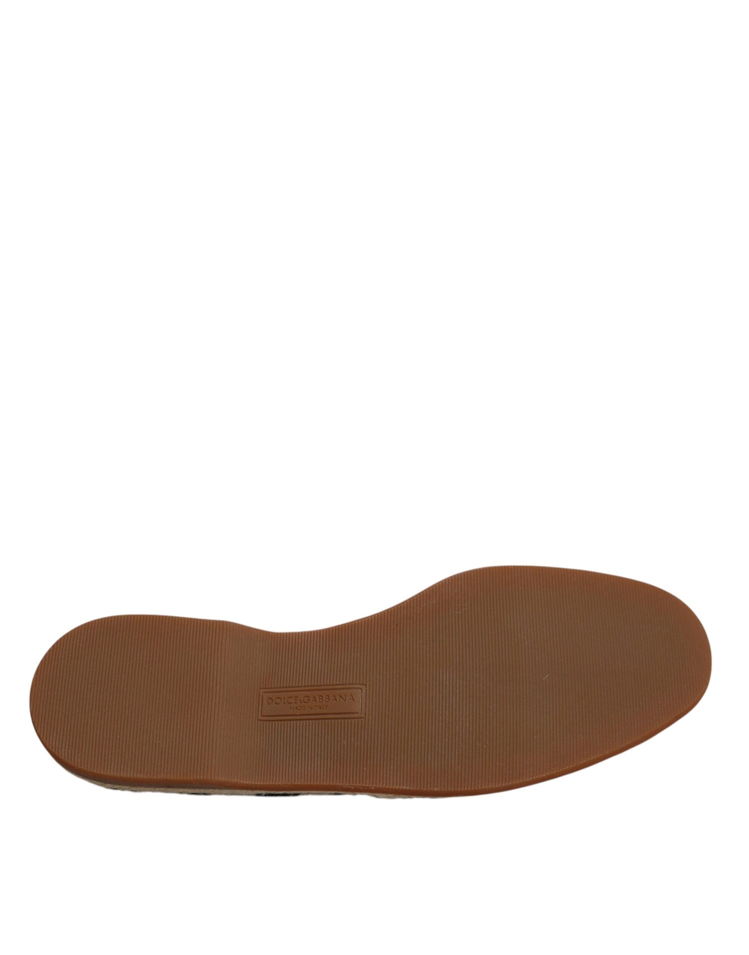 Dolce &amp;amp; Gabbana Svarta Vita Randiga Slip On Espadrilleskor