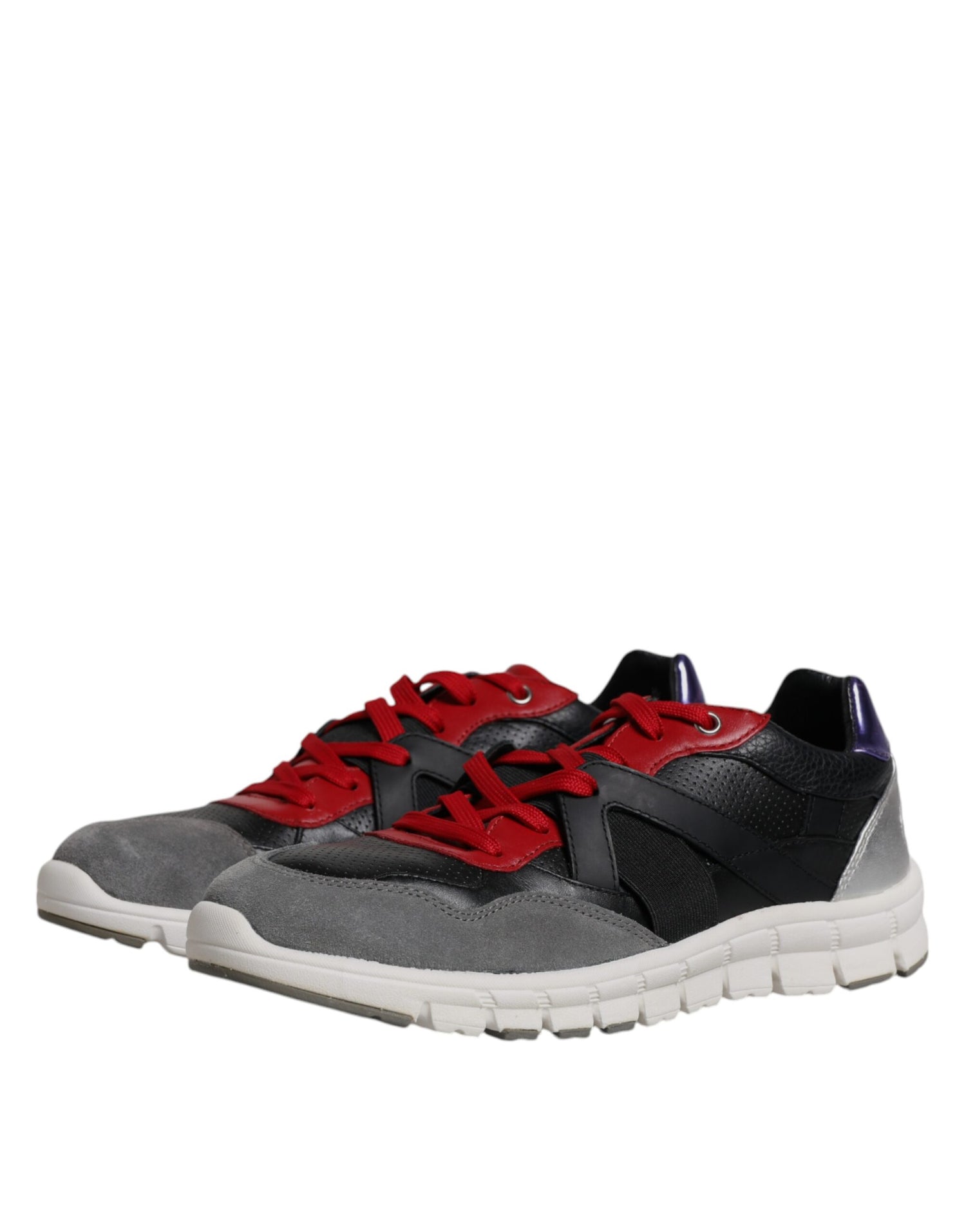 Dolce &amp;amp; Gabbana Låga Sneakers i Läder och Mocka i Flerfärg
