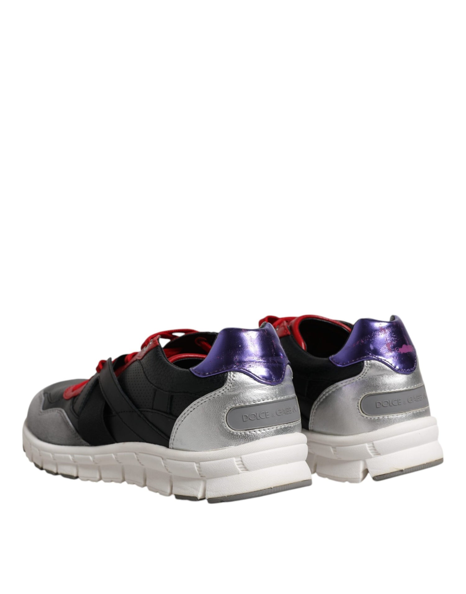 Dolce &amp;amp; Gabbana Låga Sneakers i Läder och Mocka i Flerfärg